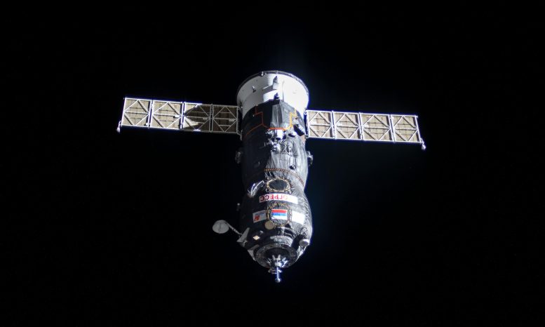 Russia Progress 76 Resupply Ship Approaching Space Station