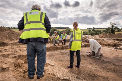 Rutland Mosaic Historic England Excavation
