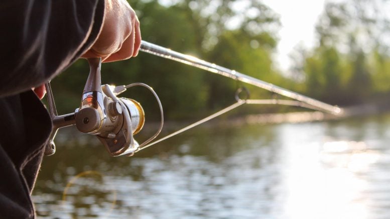 SD Fishing Pole Setting Sun Lake