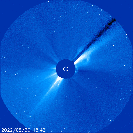 SOHO Captures Coronal Mass Ejection August 2022