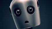 Sad Robot AI Conscience Concept