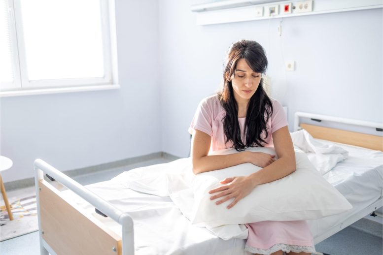 Sad Woman Hospital Miscarriage