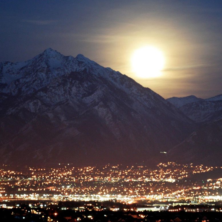 Salt Lake City Moon Rise