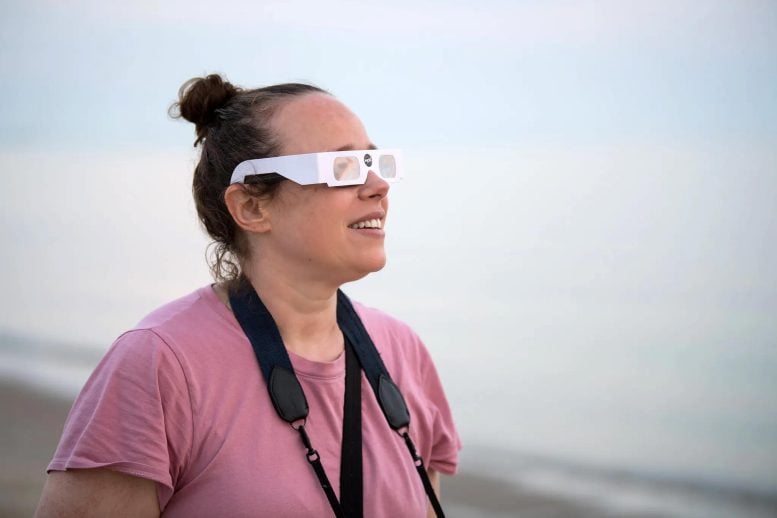 Sarah Baker Views Partial Solar Eclipse