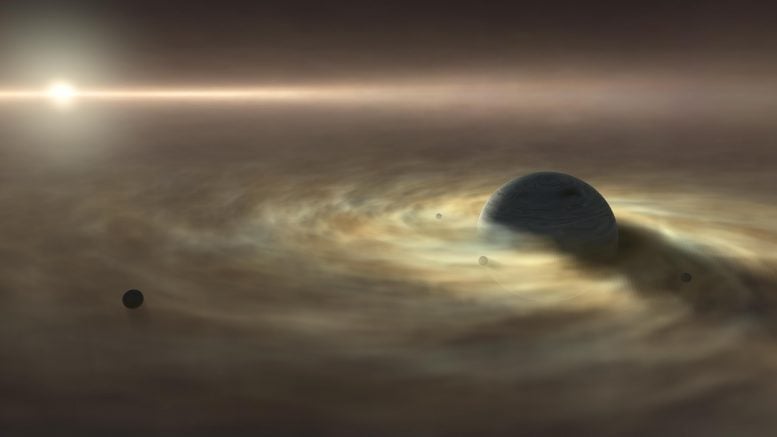 Satellite Forming Around Giant Gas Planet