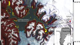 Satellite Image of Lago Greve, Chile, and Surrounding Landmarks