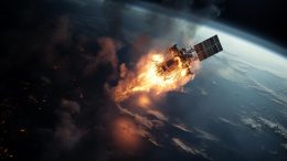Satellite Reentry Burning in Atmosphere