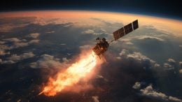 Satellite Reentry Burning in Atmosphere Concept