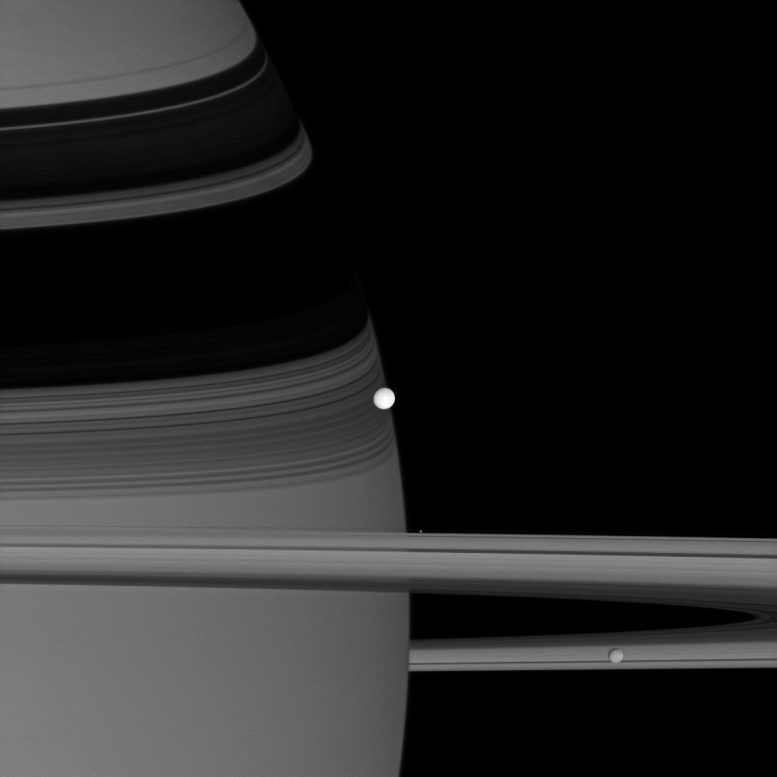 Saturn Enceladus Pandora Mimas