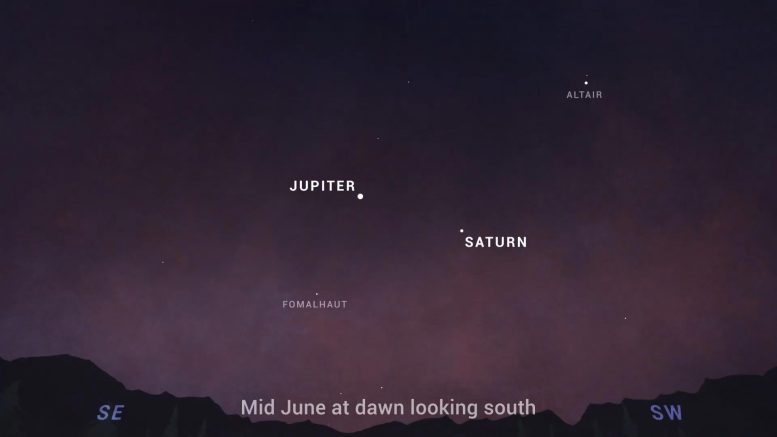 Saturn Jupiter June 2021