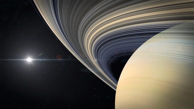 Saturn Rings Close Illustration