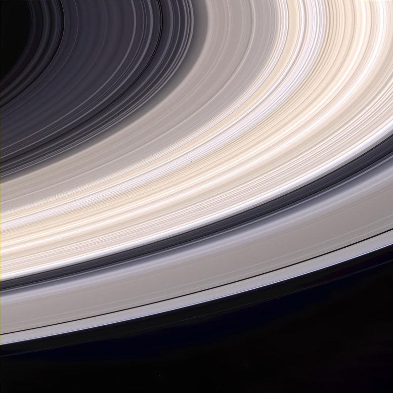 Saturn Ringscape In Color