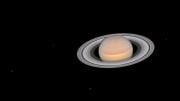 Saturn and Its Moons at Opposition