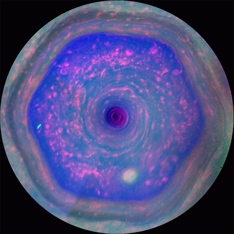 Saturn's Hexagon in Motion