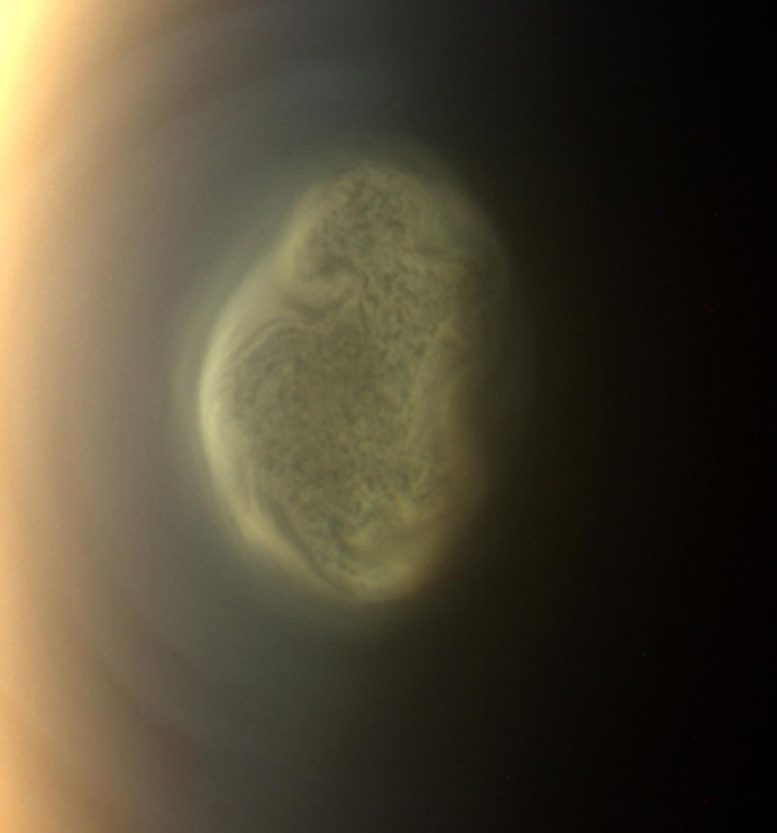 Saturn’s Moon Titan South Polar Vortex