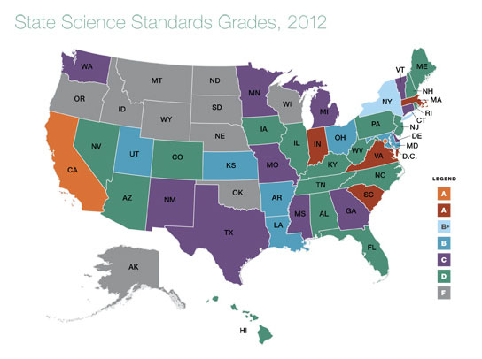 Science Standards Map 2012