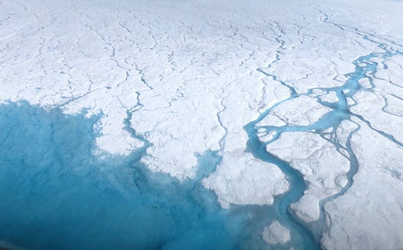 Scientists Measure Meltwater on the Surface of the Greenland Ice Sheet