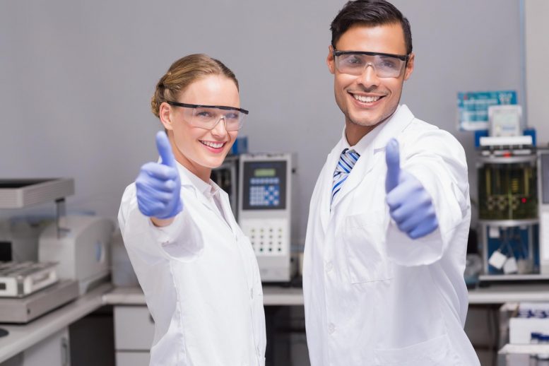 Scientists Thumbs Up Approval Concept