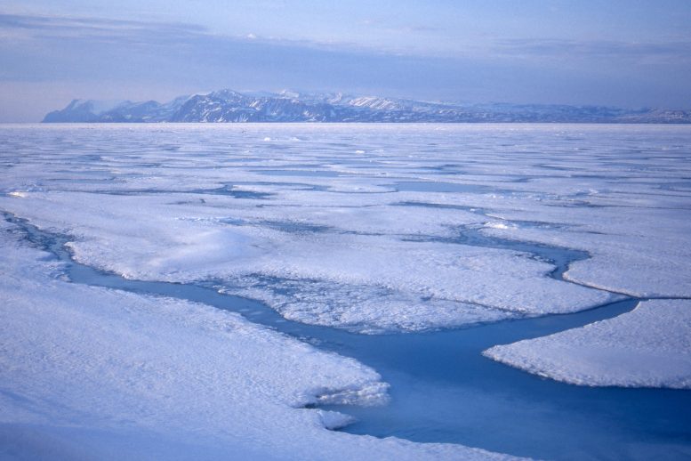 Hielo marino en Nunavut, Canadá