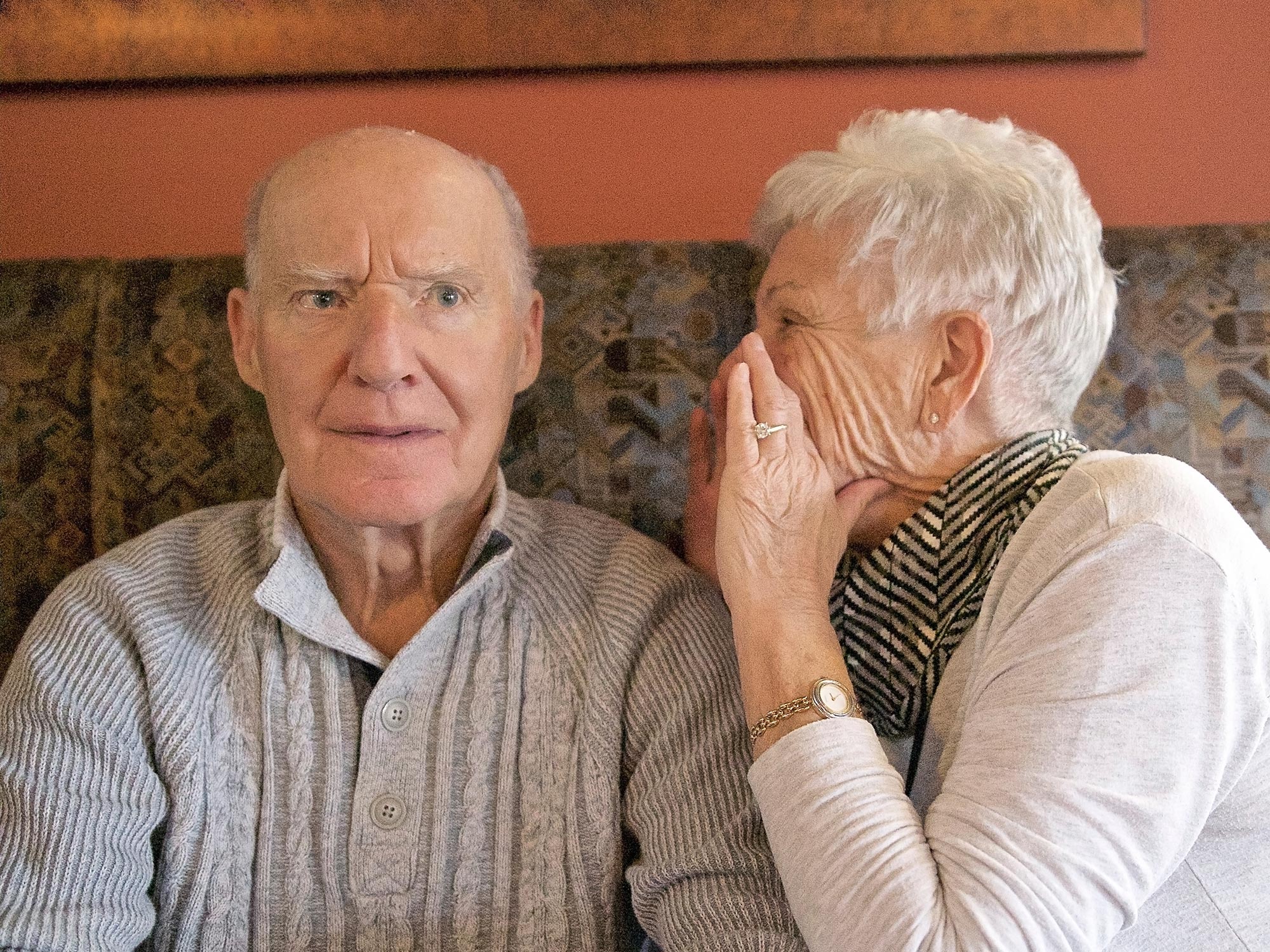Elderly Couple Hearing Dementia Concept