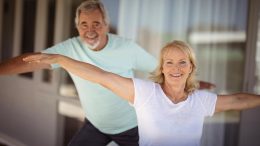 Senior Couple Stretching Exercise