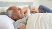 Senior Man Couple Sleeping