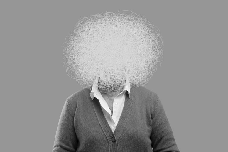 Senior Woman Brain Fog Mental Confusion