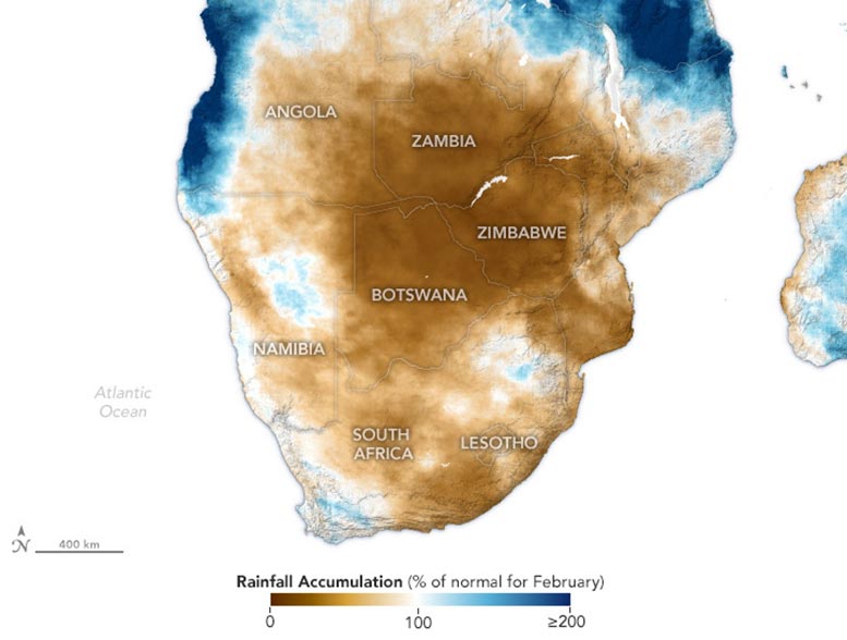 Severe Drought Southern Africa February 2024 Annotated