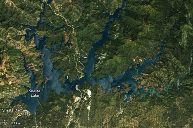 Shasta Lake California 2024 Annotated