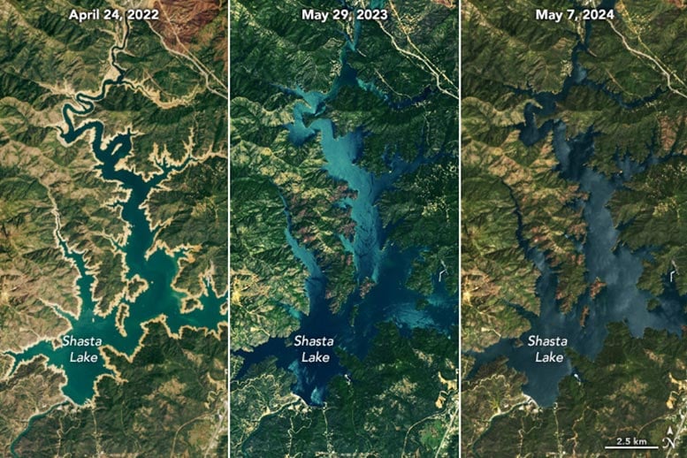 Shasta Lake California Changes Annotated