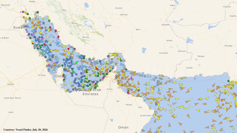 Ships Stranded by Strait of Hormuz