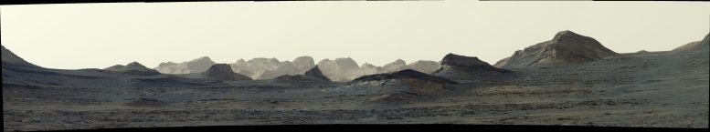 Six Image Panorama of Martian Yardangs