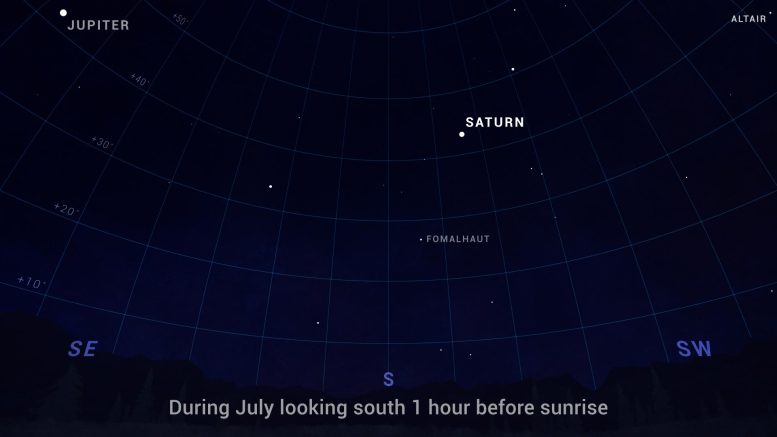 Sky Chart July 2023 Saturn