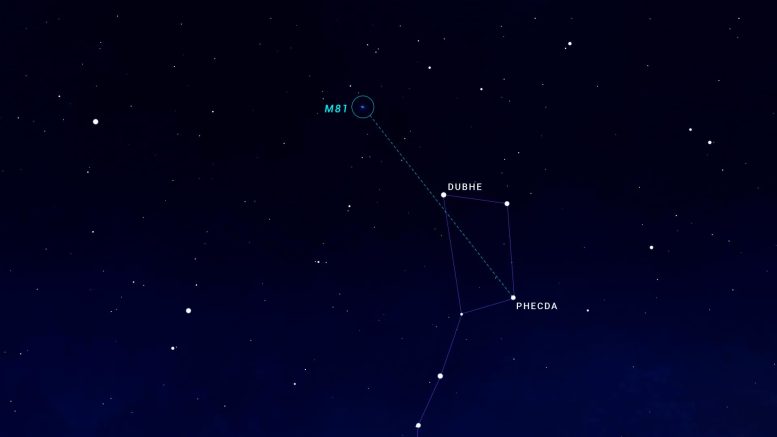 Sky Chart M81 Big Dipper