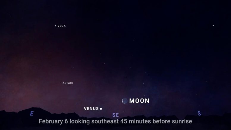 Sky Chart Venus Moon February 2024