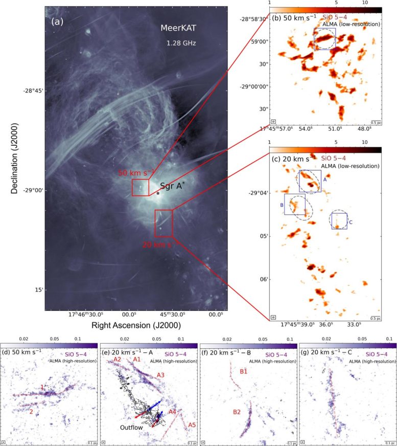 Slim Filaments in the CMZ Graphic