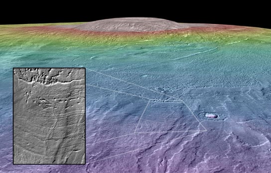 Slopes of Arsia Mons Volcano May Have Been Home to a Habitable Environment