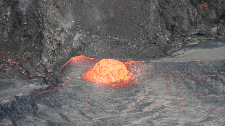 Small Dome Fountain Kilauea Volcano