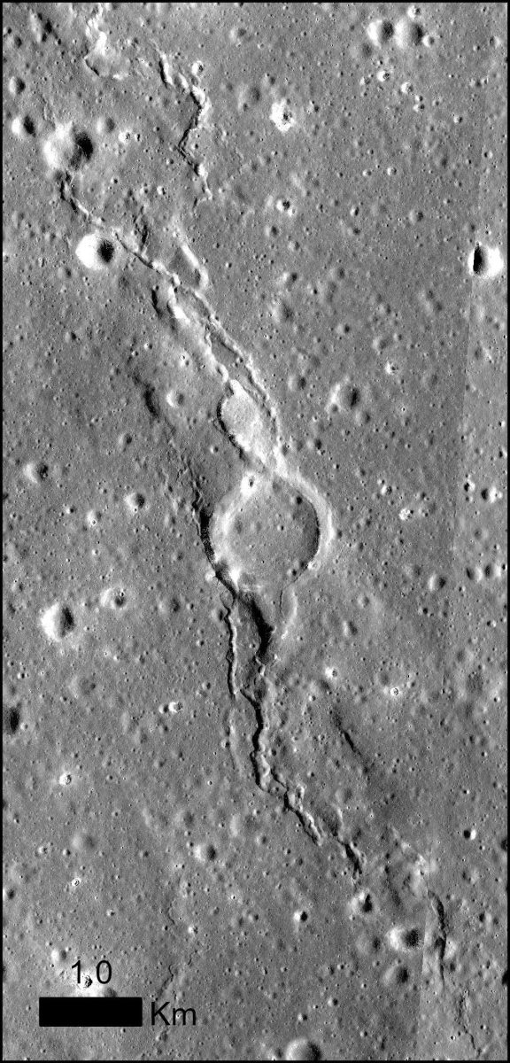 Small Mare Ridge Located in Mare Procellarum