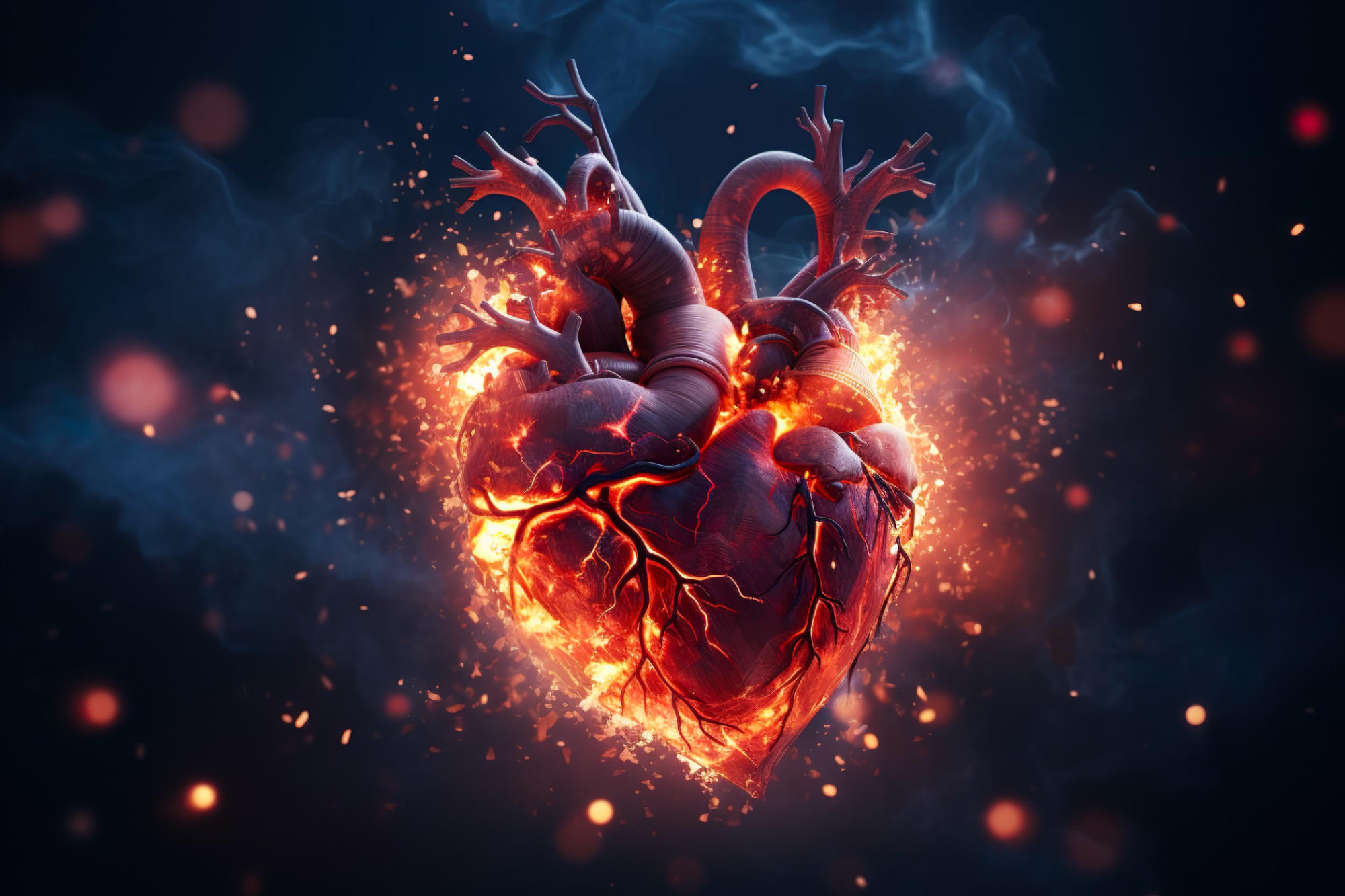 Smoke Heart Disease Glowing