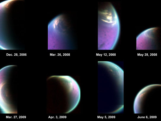 Snapshots of Titan's North Polar Cloud