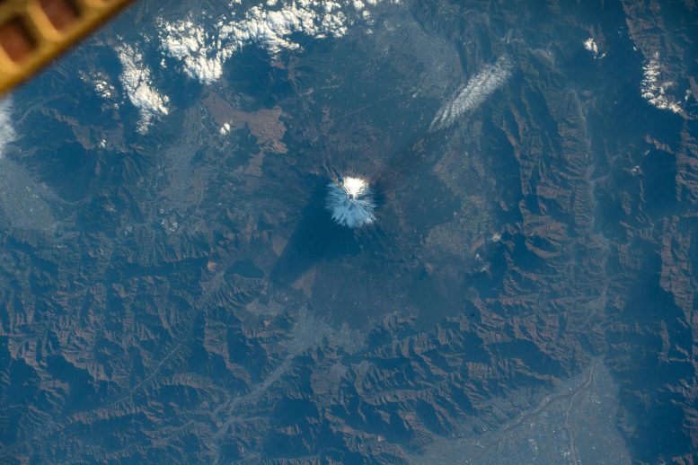 Snow-Capped Mount Fuji From ISS