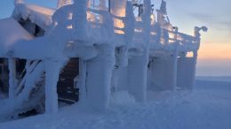 Snow Covered Weather Station in Finland