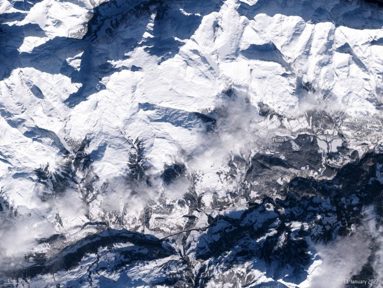 Snowy Swiss Alps