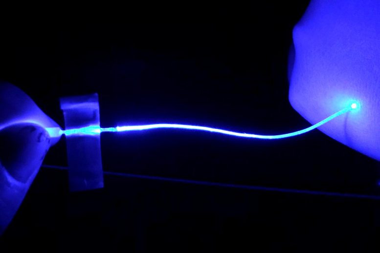 Soft Hydrogel Optical Fiber Stimulates Peripheral Nerves