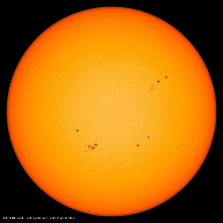 Solar Disk and Sunspots