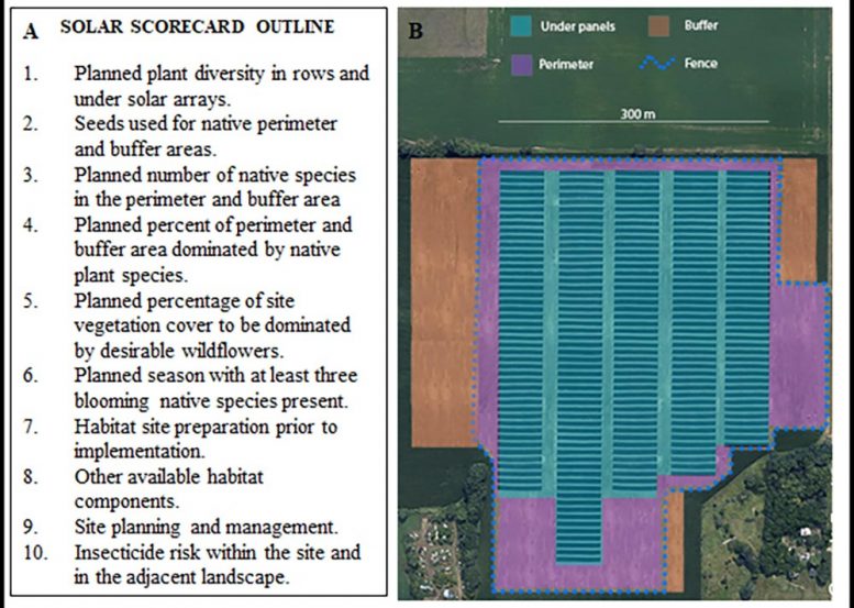 Solar Farm Pollinator Habitat Scoring and Diagram