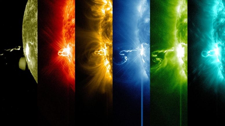 Solar Flare Different Wavelengths