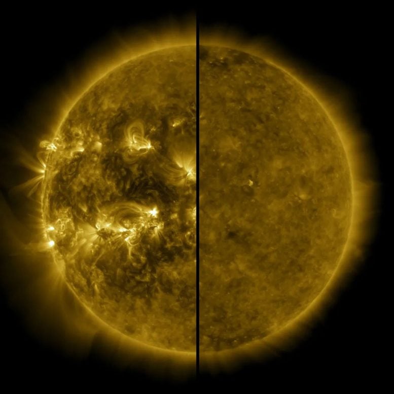 Solar Maximum and Solar Minimum Compared