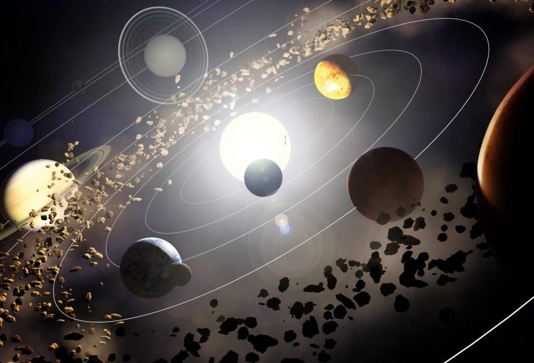 Solar System Orbit Circles Illustration